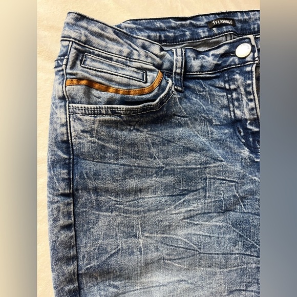 Flamingo Blue Denim Bermuda Women’s Spring Summer Shorts Waist 30 - Picture 2 of 11